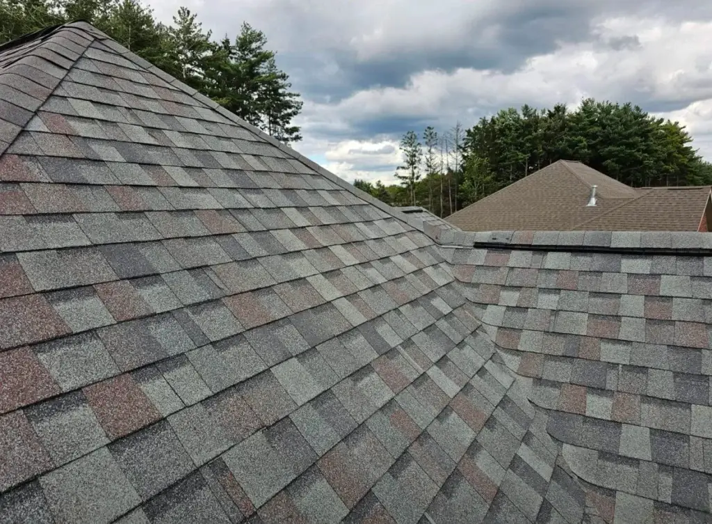 Stunning Atlas Pinnacle Pristine Summer Storm shingle roof installation, showcasing sleek lines and weather-resistant durability.